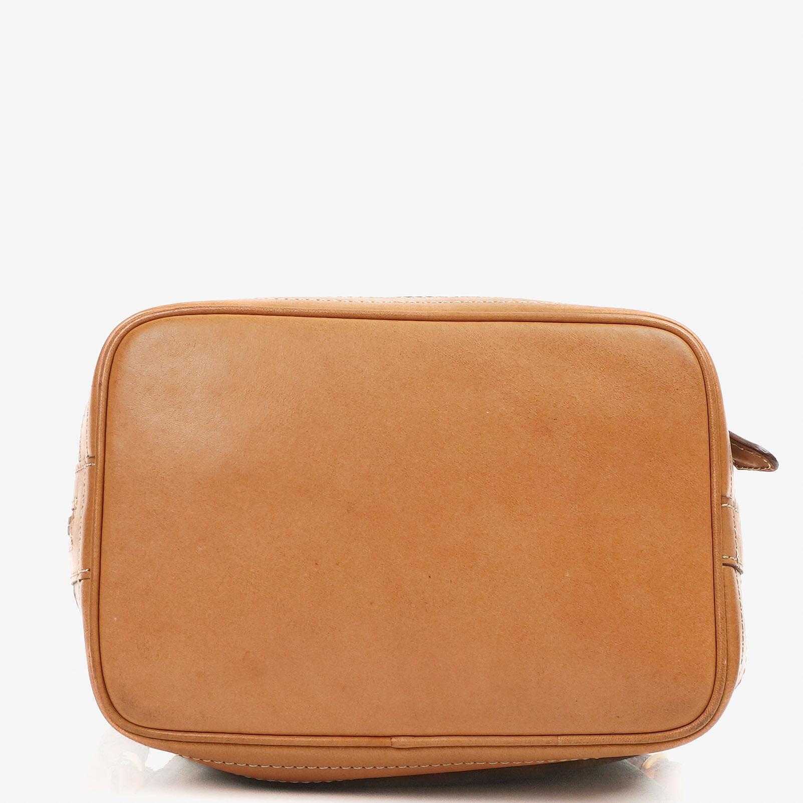 Celine Vintage Macadam Triomphe Braun Zugband Bucket Bag