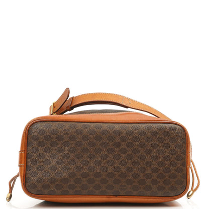 Celine Vintage Macadam Triomphe Braune Zugband Bucket Bag
