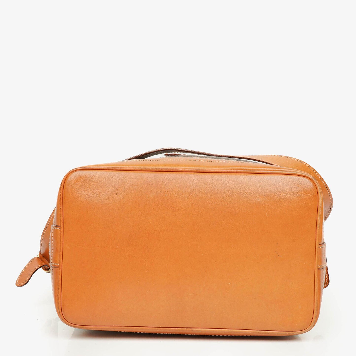 Celine Vintage Macadam Triomphe Bucket Bag mit Zugband in Braun