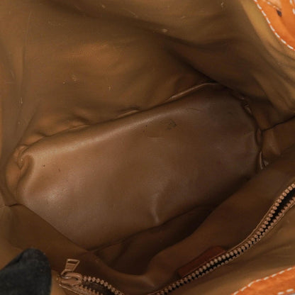 Celine Vintage Macadam Triomphe Bucket Bag mit Zugband in Braun