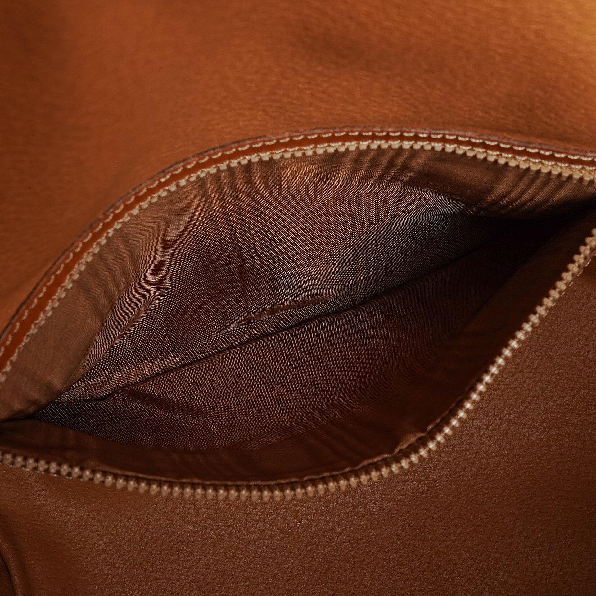 Celine Vintage Macadam Triomphe Bucket Bag mit Zugband in Braun