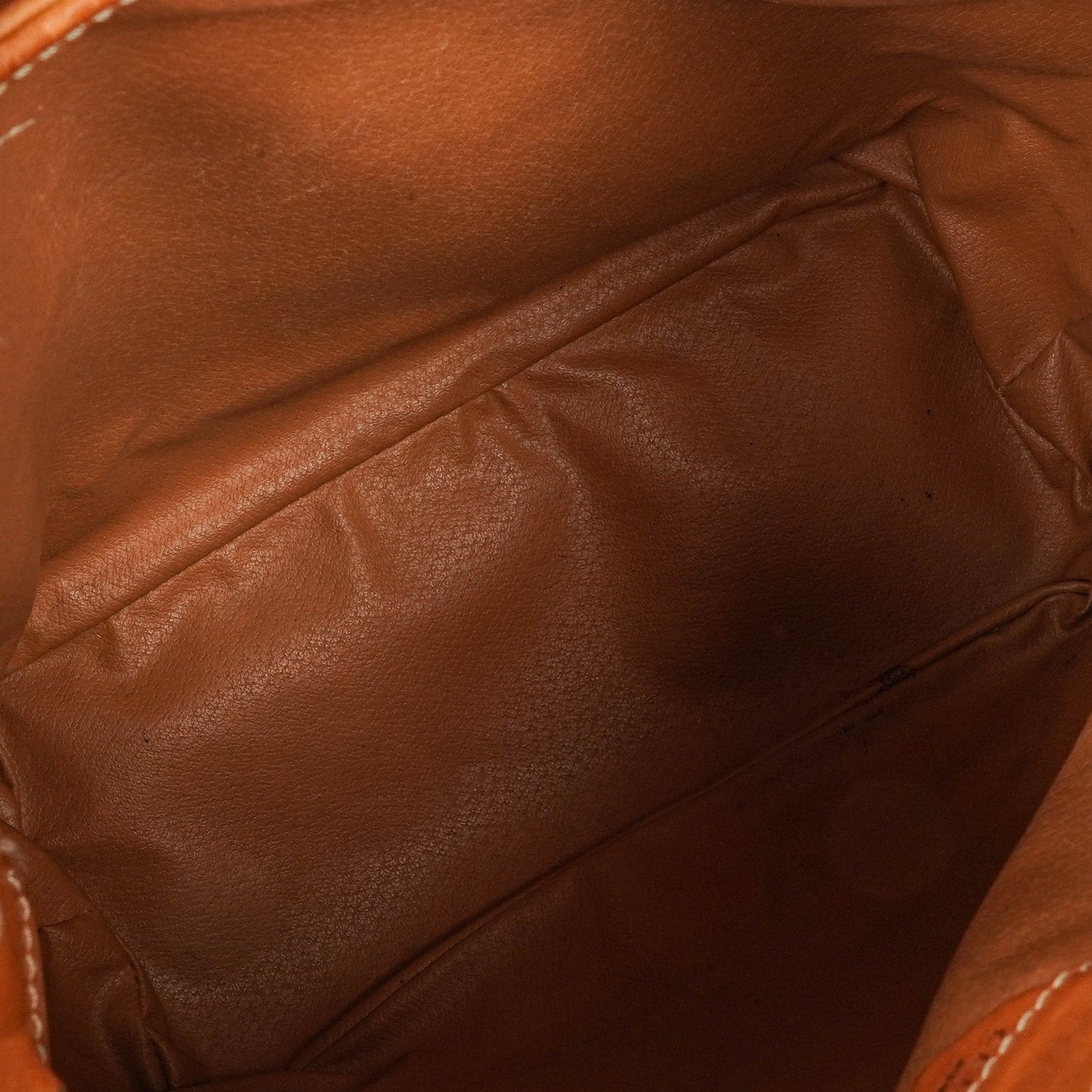 Celine Vintage Macadam Triomphe Bucket Bag mit Kordelzug in Braun