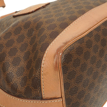 Céline Vintage Macadam Triomphe Braun Kordelzug Kleine Beuteltasche