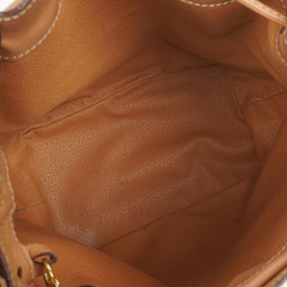 Céline Vintage Macadam Triomphe Braun Kordelzug Kleine Beuteltasche