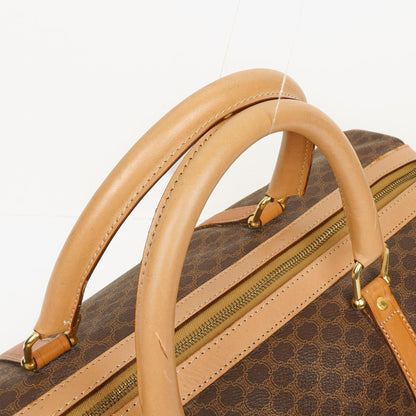 Celine Vintage Macadam Triomphe Reisetasche in Braun