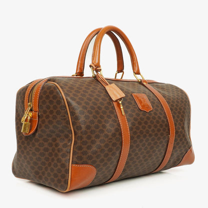 Celine Vintage Macadam Triomphe Reisetasche in Braun