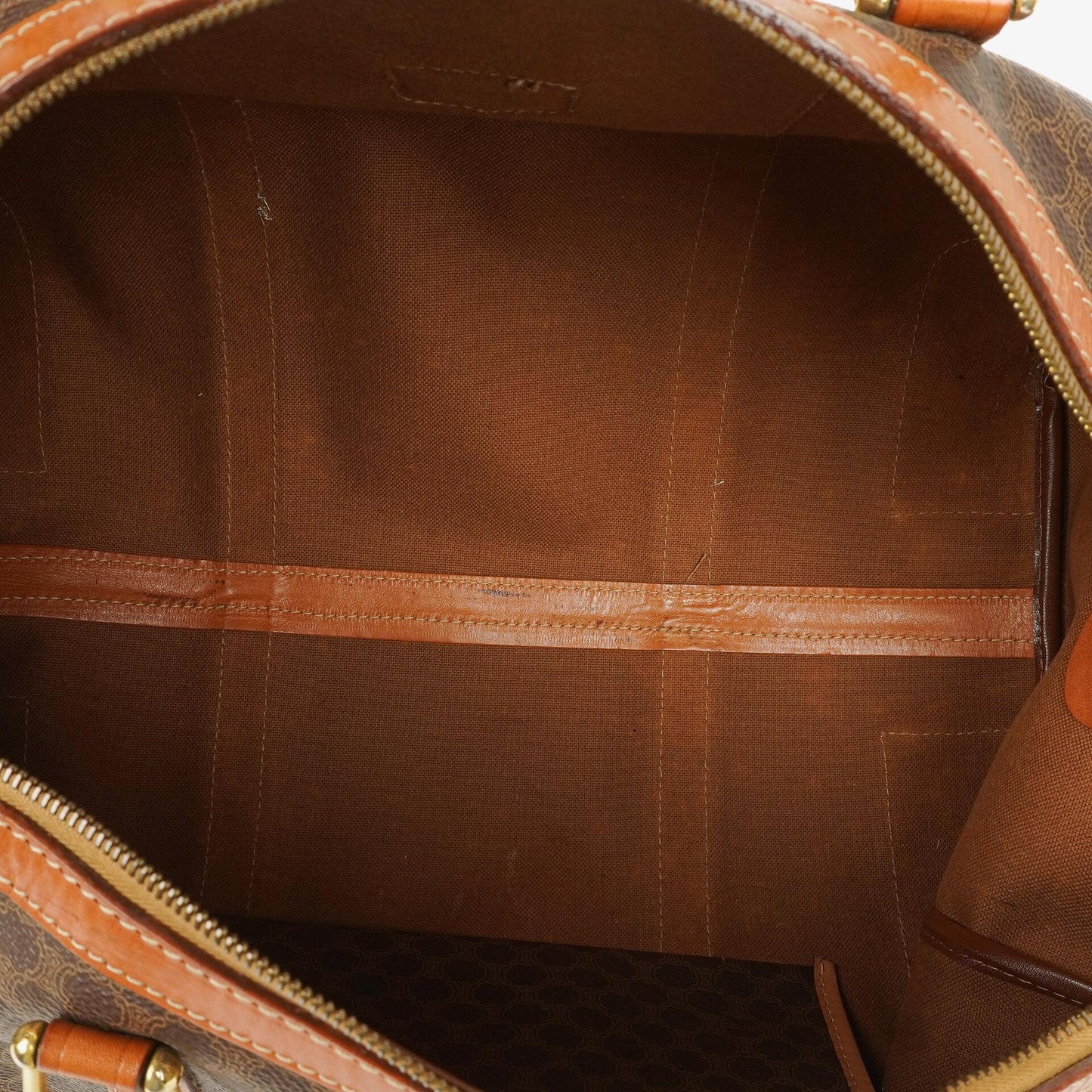 Celine Vintage Macadam Triomphe Reisetasche in Braun