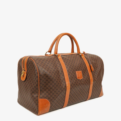 Celine Vintage Macadam Triomphe Reisetasche in Braun
