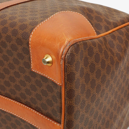 Celine Vintage Macadam Triomphe Reisetasche in Braun