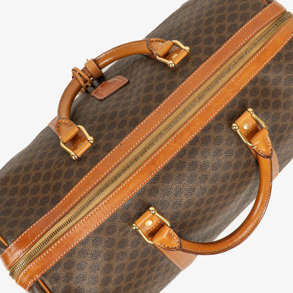 Celine Vintage Macadam Triomphe Reisetasche in Braun