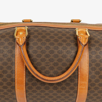 Celine Vintage Macadam Triomphe Reisetasche in Braun