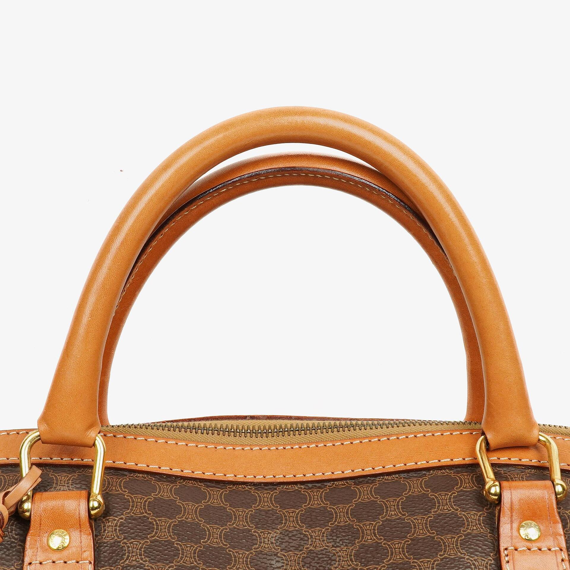 Celine Vintage Macadam Triomphe Braune Reisetasche