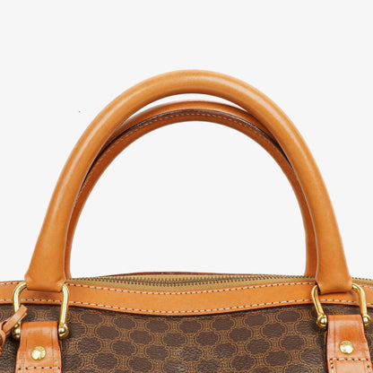 Celine Vintage Macadam Triomphe Braune Reisetasche
