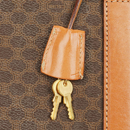 Celine Vintage Macadam Triomphe Braune Reisetasche