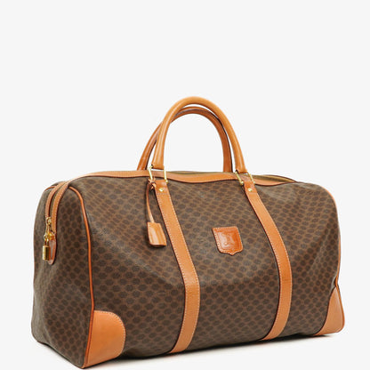 Celine Vintage Macadam Triomphe Braune Reisetasche