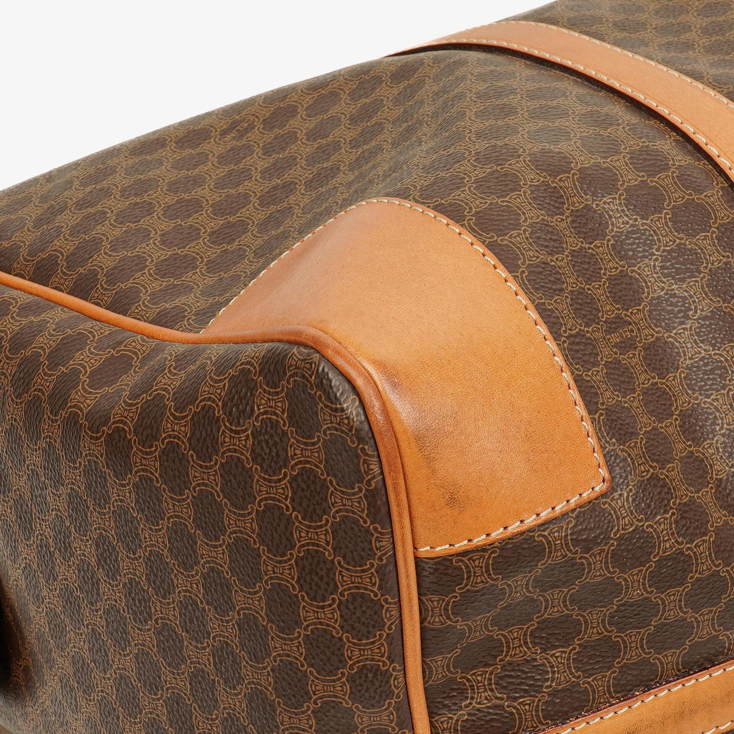 Celine Vintage Macadam Triomphe Braune Reisetasche