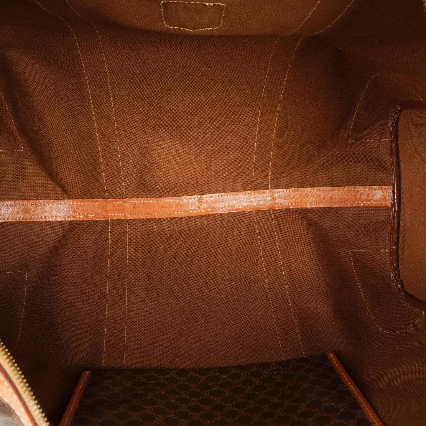 Celine Vintage Macadam Triomphe Braune Reisetasche