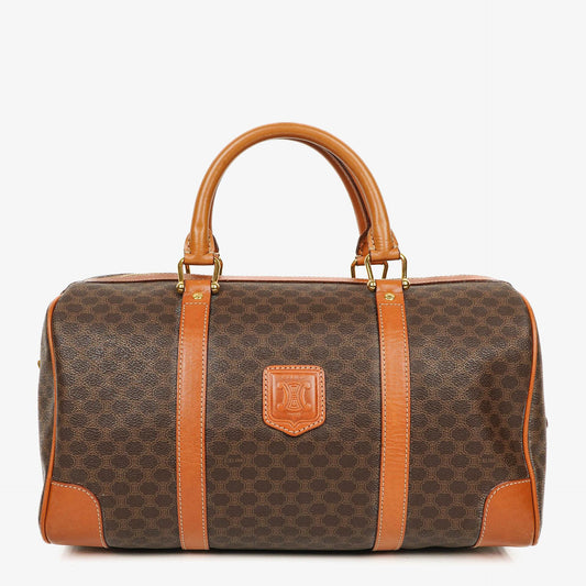Celine Vintage Macadam Triomphe Reisetasche in Braun