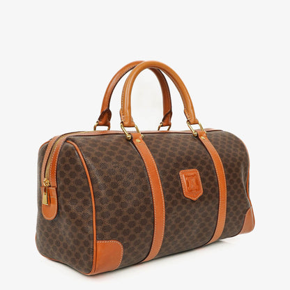 Celine Vintage Macadam Triomphe Reisetasche in Braun