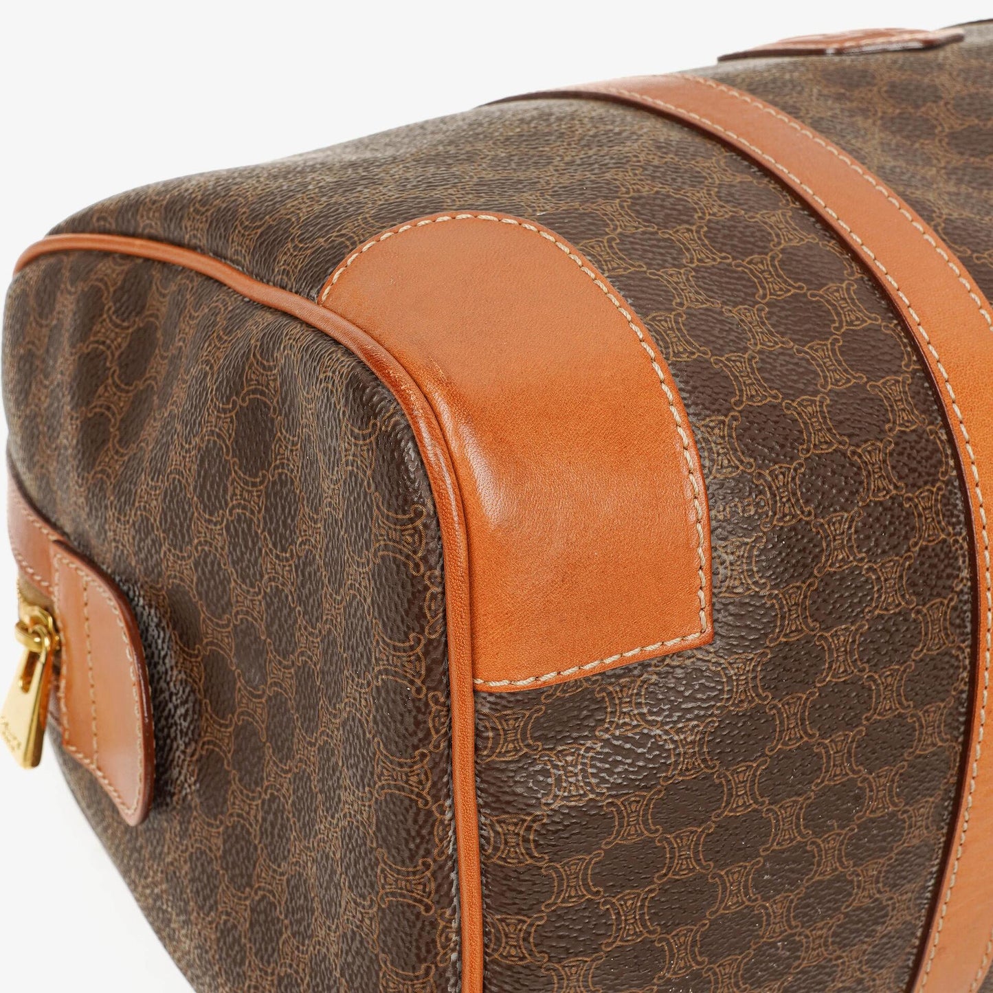 Celine Vintage Macadam Triomphe Reisetasche in Braun
