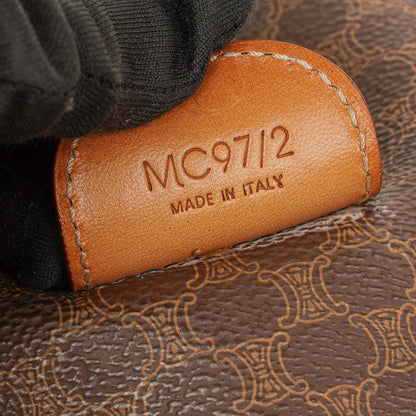Celine Vintage Macadam Triomphe Reisetasche in Braun
