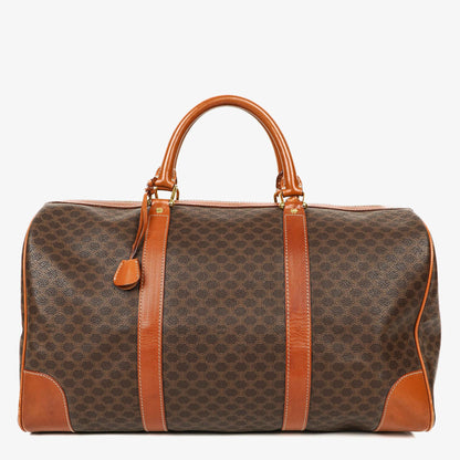 CELINE Vintage Macadam Triomphe Reisetasche in Braun