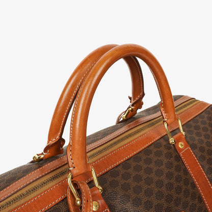 CELINE Vintage Macadam Triomphe Reisetasche in Braun
