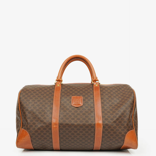 Celine Vintage Macadam Triomphe Reisetasche in Braun