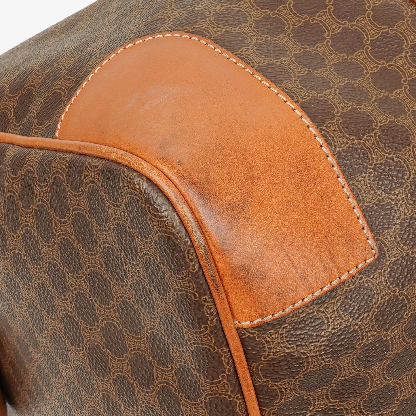 Celine Vintage Macadam Triomphe Reisetasche in Braun
