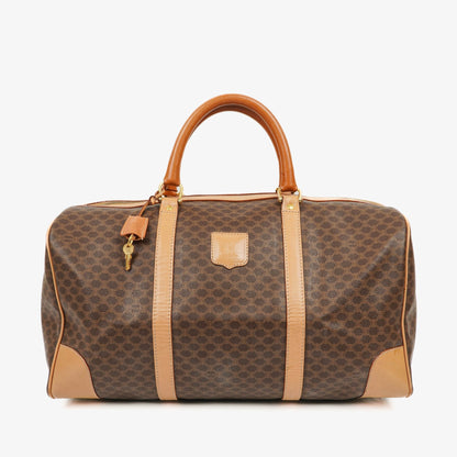 Celine Vintage Macadam Triomphe Reisetasche in Braun