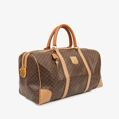 Celine Vintage Macadam Triomphe Reisetasche in Braun