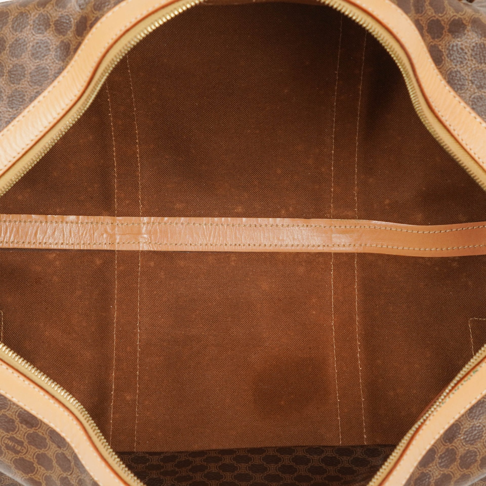 Celine Vintage Macadam Triomphe Reisetasche in Braun
