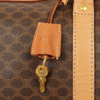 Celine Vintage Macadam Triomphe Reisetasche in Braun