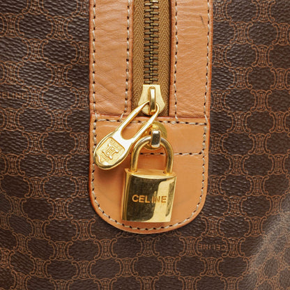 Celine Vintage Macadam Triomphe Reisetasche in Braun