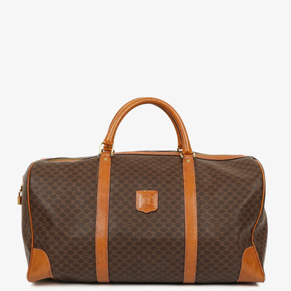 Celine Vintage Macadam Triomphe Reisetasche in Braun