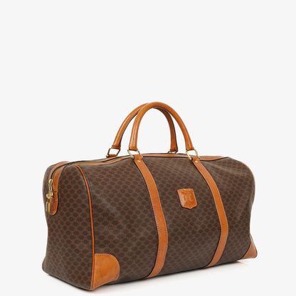 Celine Vintage Macadam Triomphe Reisetasche in Braun