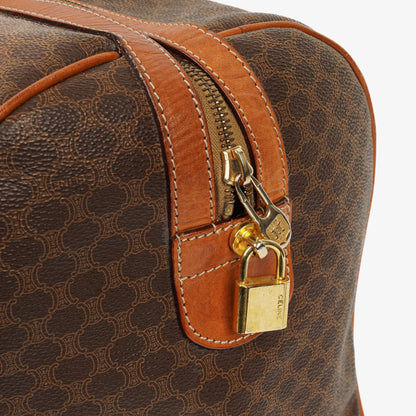 Celine Vintage Macadam Triomphe Reisetasche in Braun