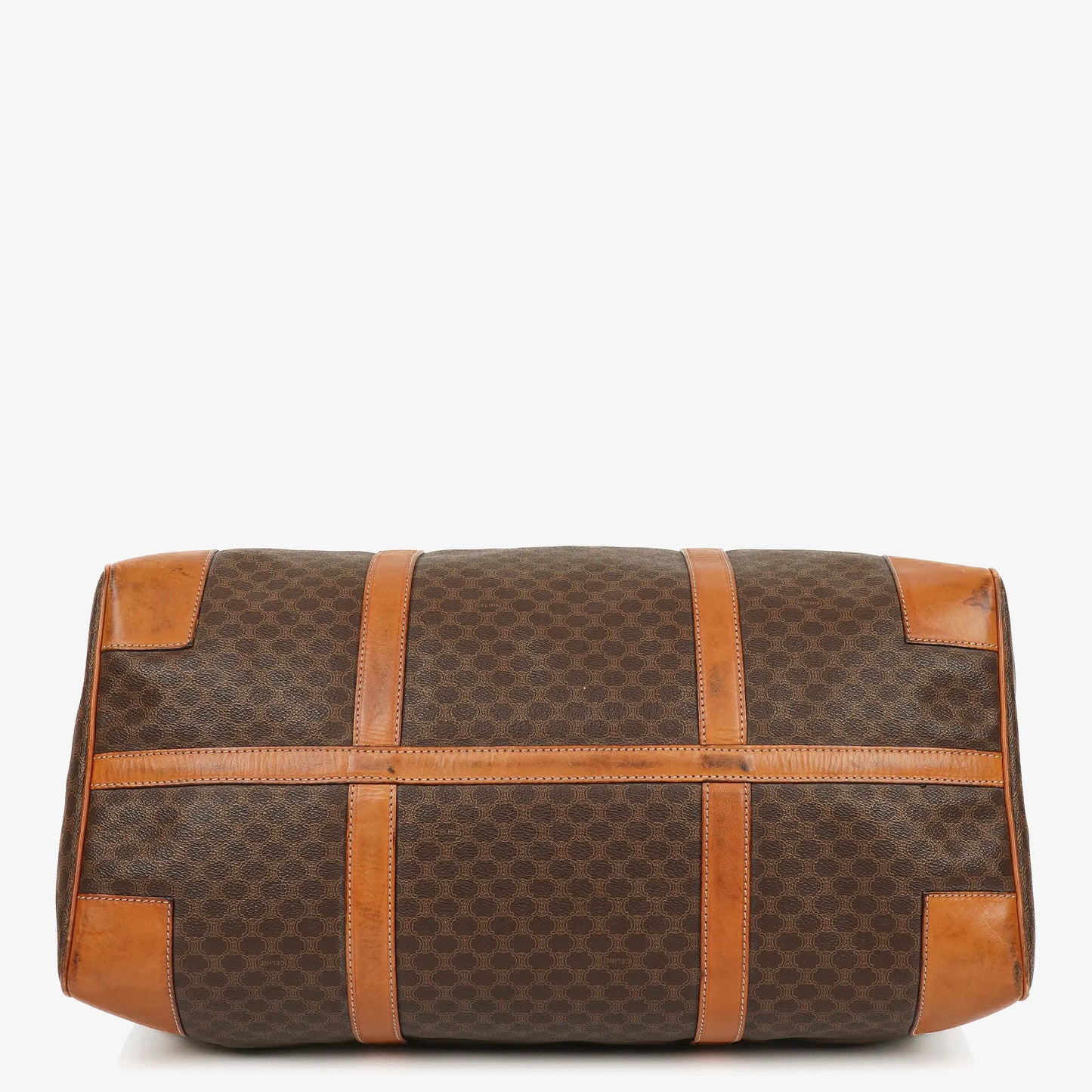 Celine Vintage Macadam Triomphe Reisetasche in Braun