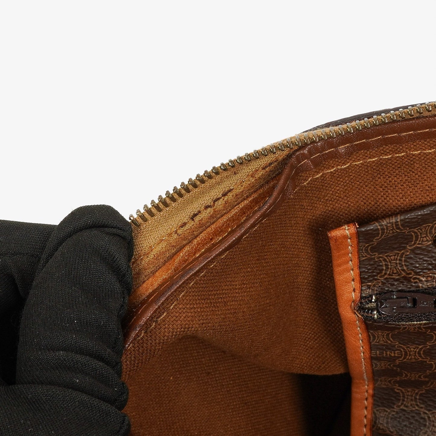 Celine Vintage Macadam Triomphe Reisetasche in Braun