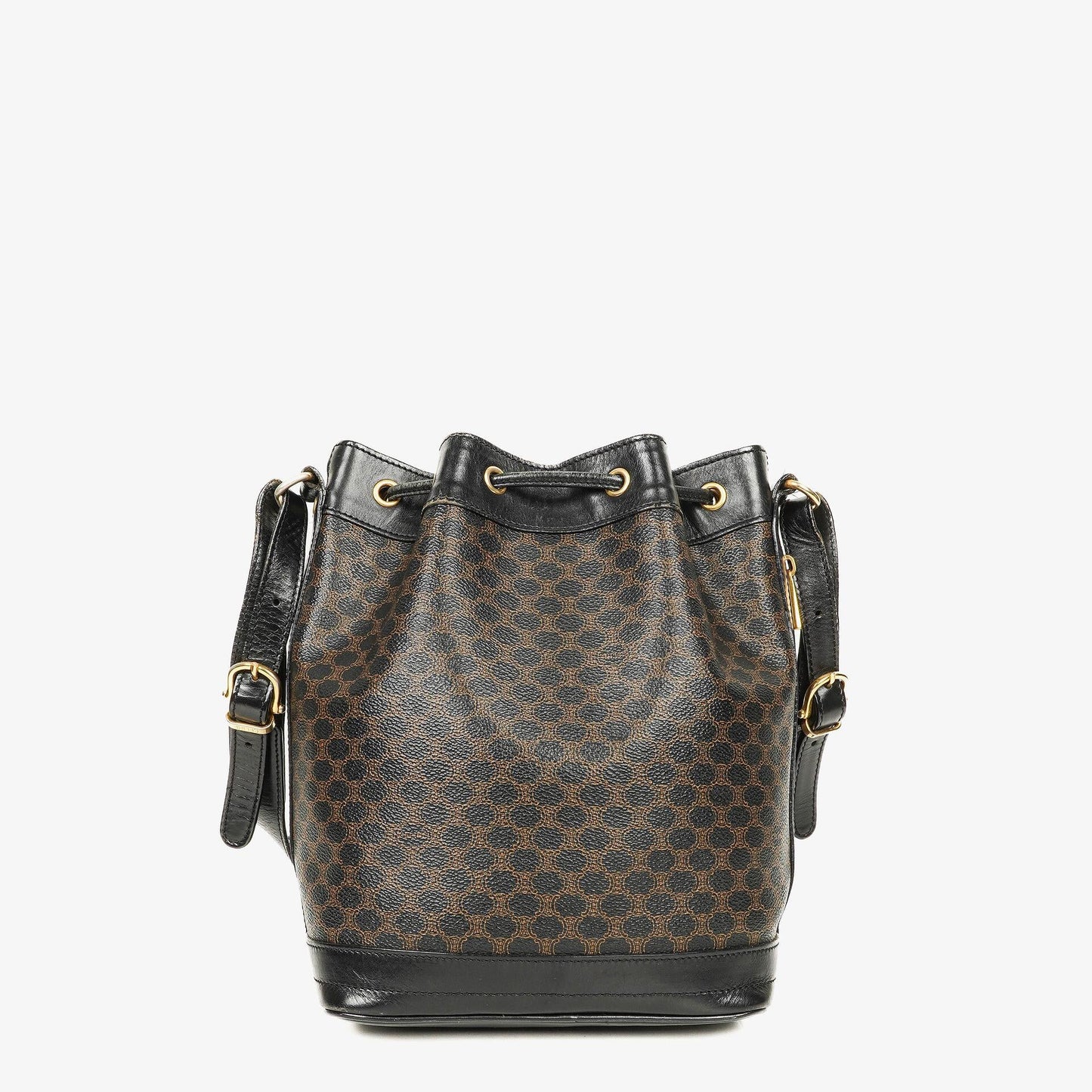 Celine Vintage Macadam Triomphe Kordelzug Bucket Bag