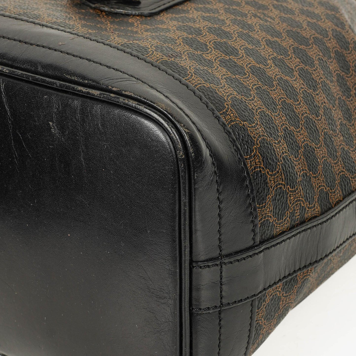 Celine Vintage Macadam Triomphe Kordelzug Bucket Bag