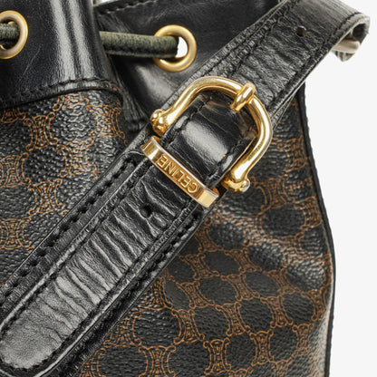Celine Vintage Macadam Triomphe Kordelzug Bucket Bag