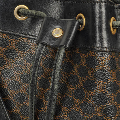 Celine Vintage Macadam Triomphe Kordelzug Bucket Bag