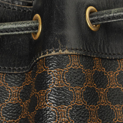 Celine Vintage Macadam Triomphe Kordelzug Bucket Bag