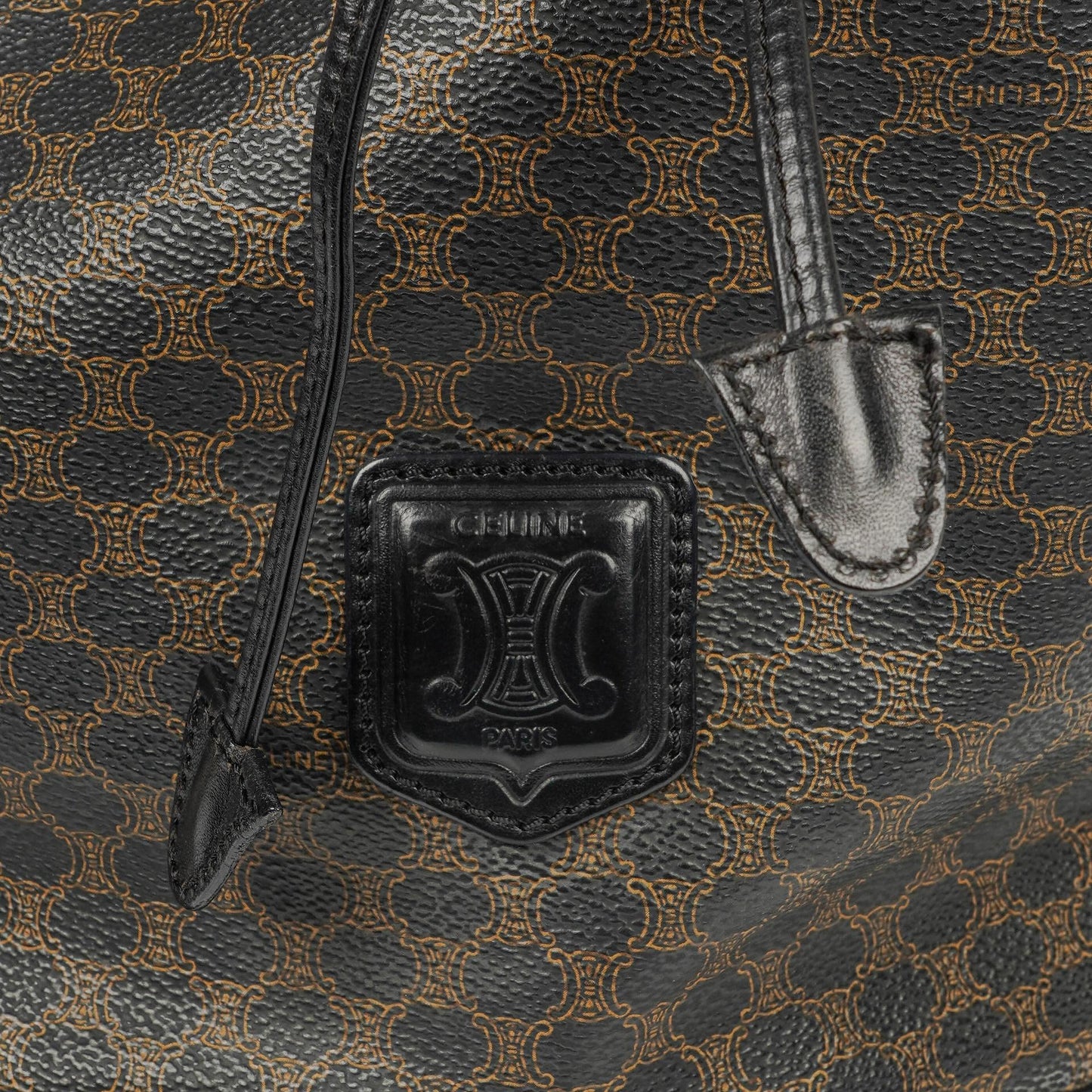 Celine Vintage Macadam Triomphe Kordelzug Bucket Bag