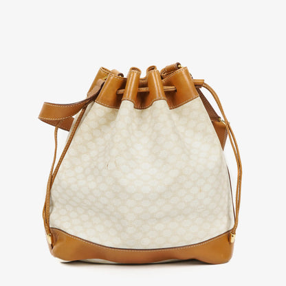 Celine Vintage Macadam Triomphe Bucket Bag mit Kordelzug