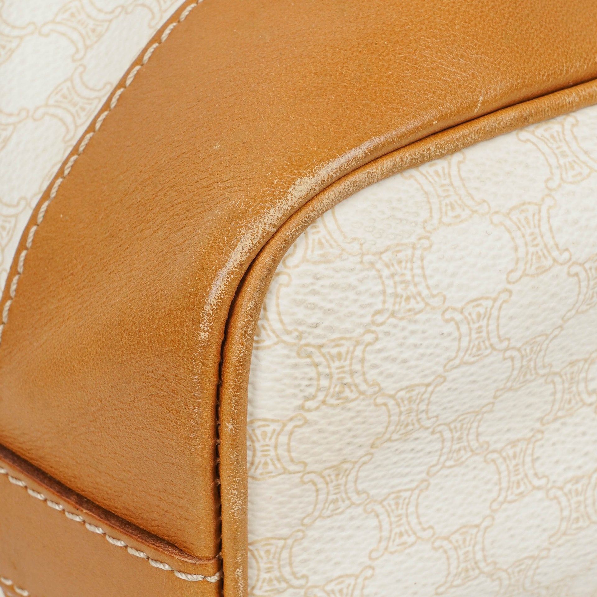 Celine Vintage Macadam Triomphe Bucket Bag mit Kordelzug