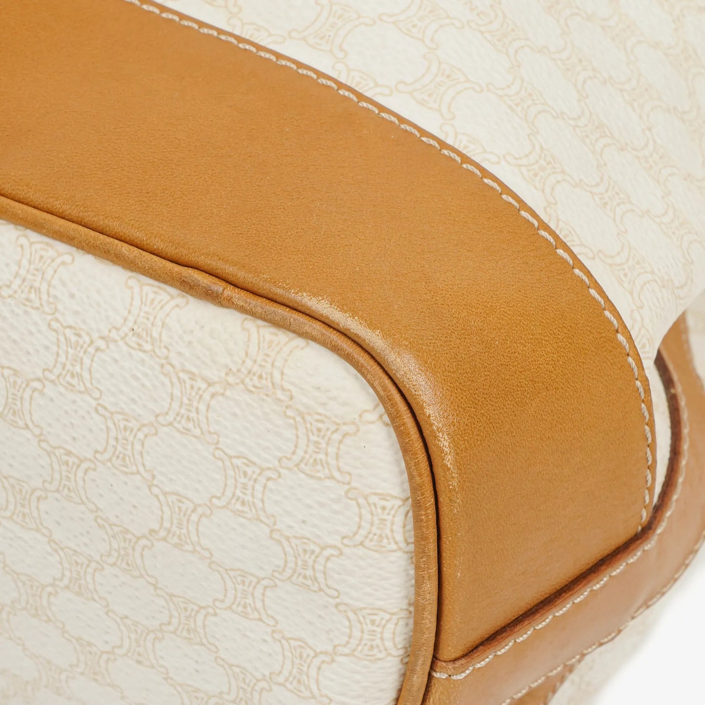 Celine Vintage Macadam Triomphe Bucket Bag mit Kordelzug