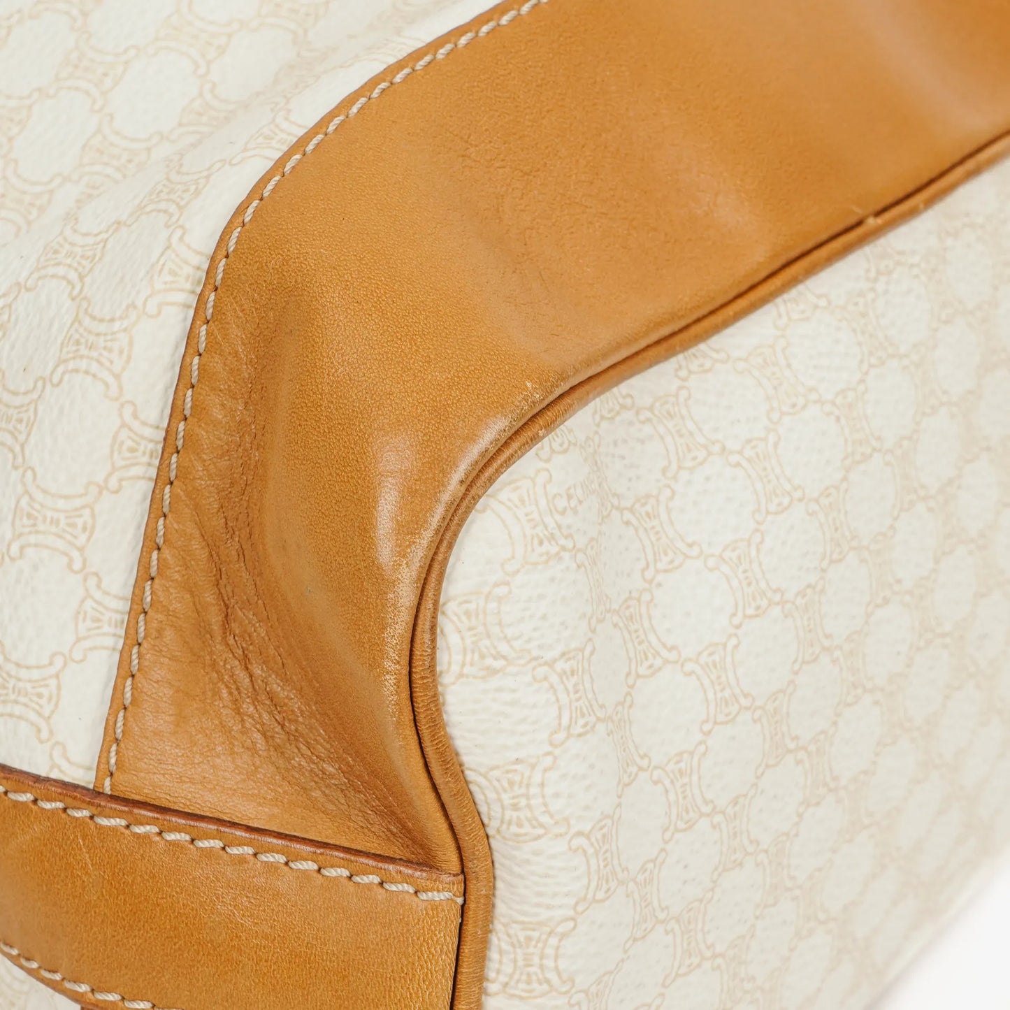 Celine Vintage Macadam Triomphe Bucket Bag mit Kordelzug