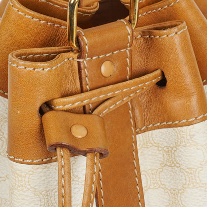 Celine Vintage Macadam Triomphe Bucket Bag mit Kordelzug